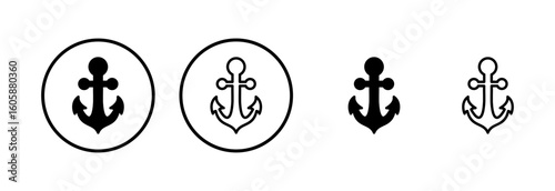 Anchor icon logo design. Anchor sign and symbol. Anchor marine icon.
