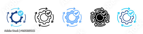Execution icon sheet multiple style collection