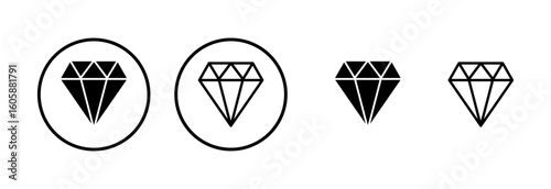 Diamond icon logo design. diamond gems sign and symbol
