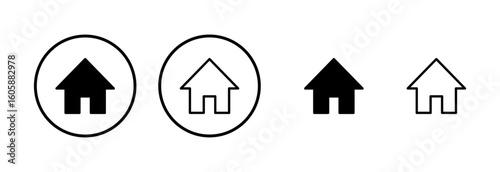 House icon logo design. Home sign and symbol