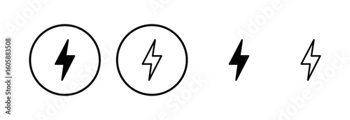 Lightning icon logo design. electric sign and symbol. power icon. energy sign
