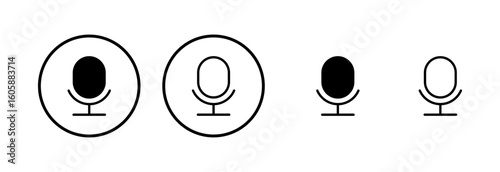 Microphone icon logo design. karaoke sign and symbol