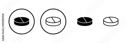 Pills icon logo design. capsule icon. Drug sign and symbol