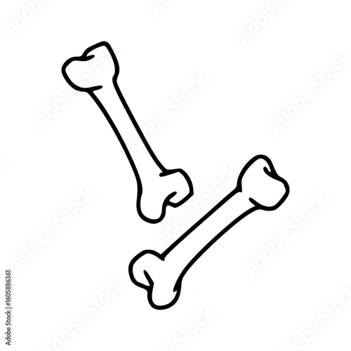 cartoon bones icon