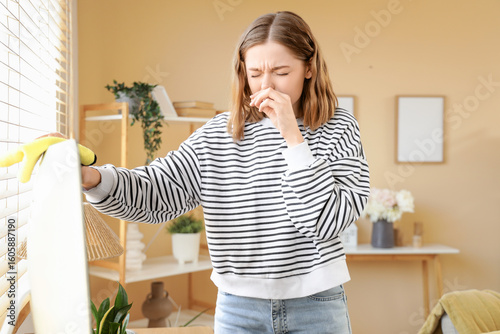 Young woman suffering from ...