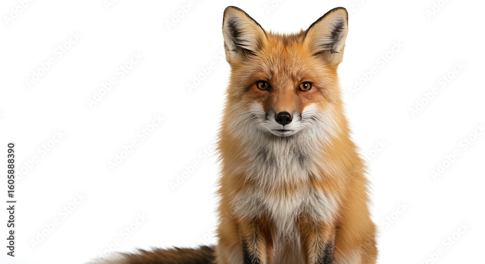 Fototapeta premium Captivating Red Fox Portrait Wildlife Beauty in Focus