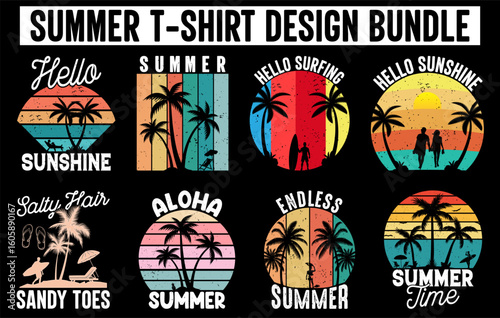 Summer T-Shirt Design Bundle