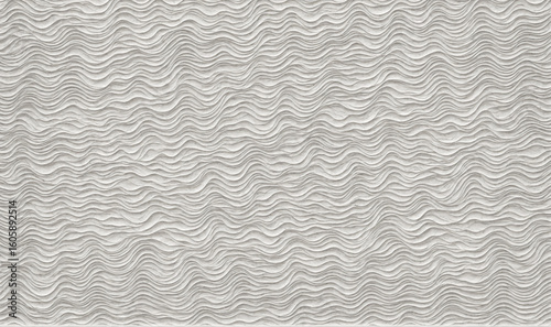 Fototapeta Naklejka Na Ścianę i Meble -  white wavy wall surface with sculpted cement texture for modern architecture