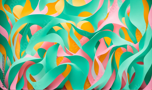colorful abstract fluid sha...