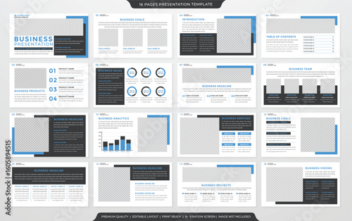 Company presentation template with minimalist and clean style use for portfolio and annual report