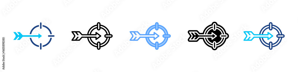 Target icon sheet multiple style collection Target icon sheet multiple style collection