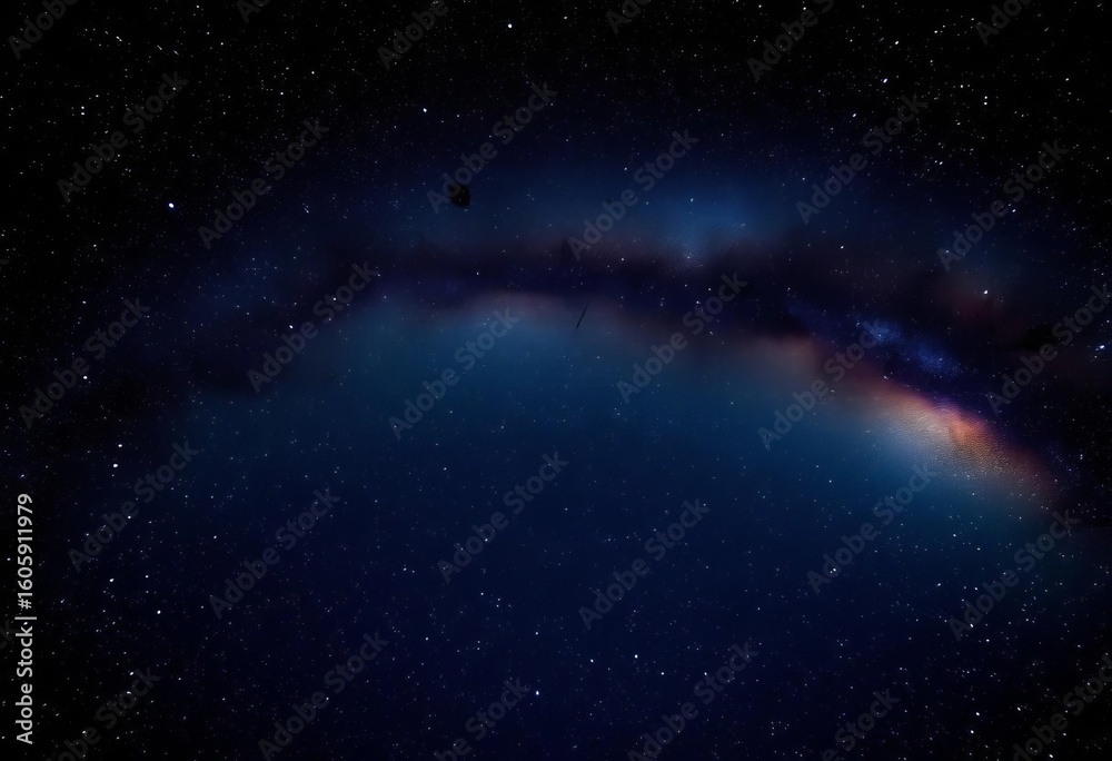 Fototapeta premium Vast, star-studded Milky Way arching across a dark, clear night sky, majestic, galaxy