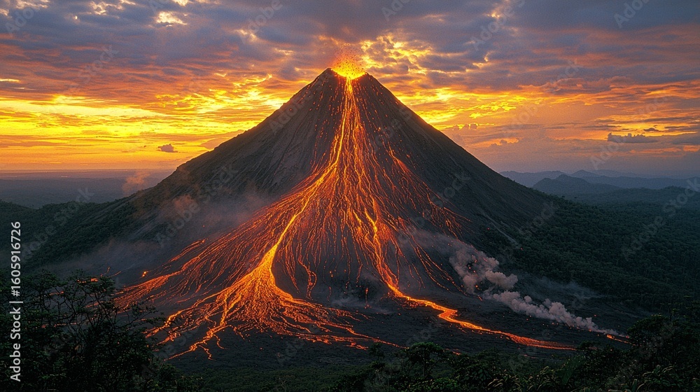 Fototapeta premium volcanic eruption