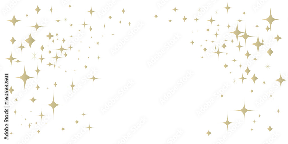 Obraz premium 金色のキラキラした背景イラスト 星空