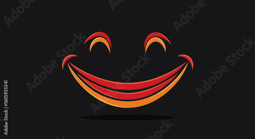 Graphic Design, Smiley Face, Abstract Background, Illustration, Digital Art, Playful Concept