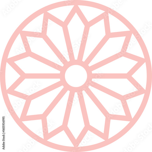 A traditional Korean circular floral pattern inspired by lattice and architectural designs. Perfect for Chuseok, Lunar New Year, and seasonal festive decorations.