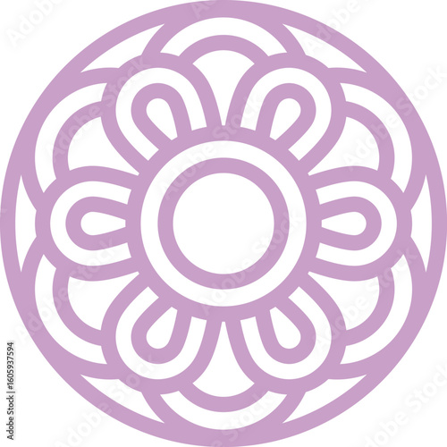 A traditional Korean circular floral pattern inspired by lattice and architectural designs. Perfect for Chuseok, Lunar New Year, and seasonal festive decorations.
