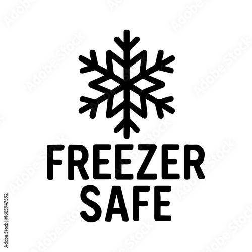 Freezer safe icon with transparent background in black and white style
