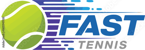 fast tennis logo vector illustration symbol design with white background EPS file download.
