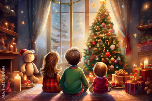 子ども達とクリスマスデコレーション