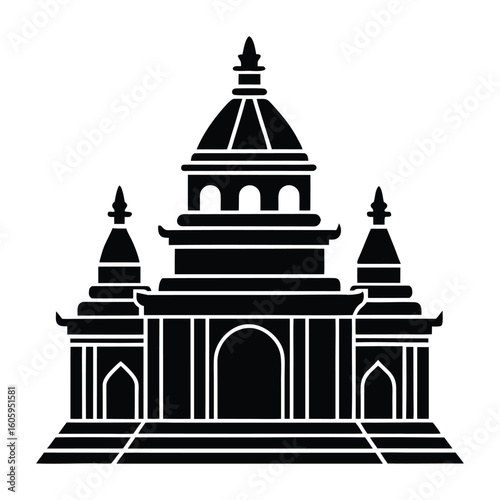 vector illustration of temple