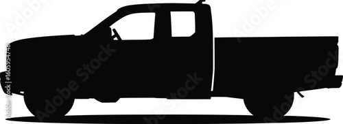 Small pickup truck silhouette design
