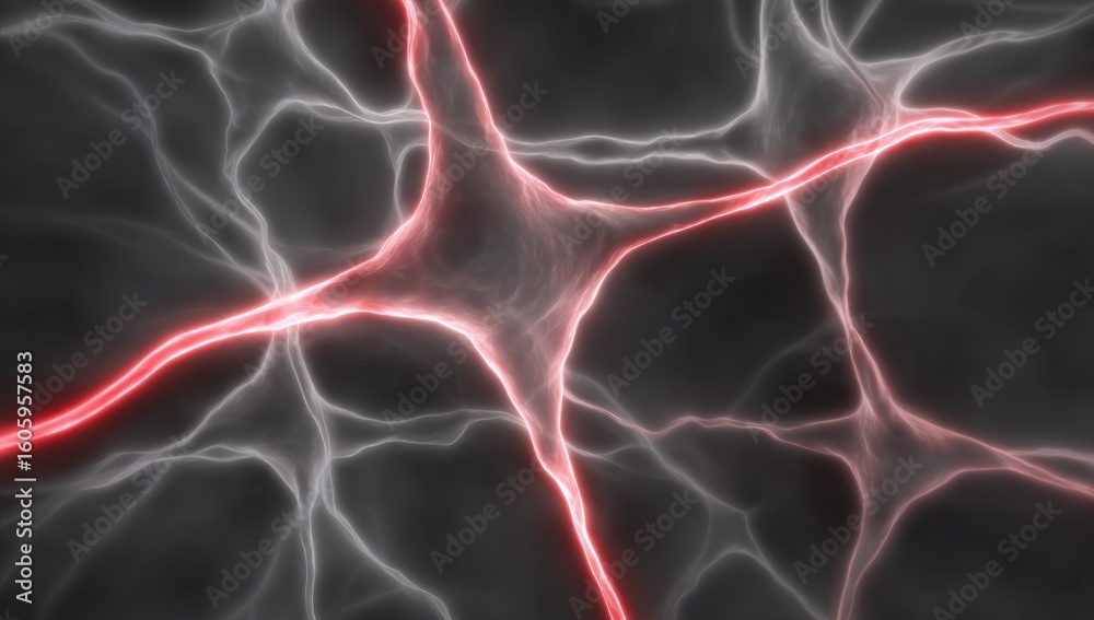 Detailed illustration of a nerve cell structure. Detailed illustration of a nerve cell structure.