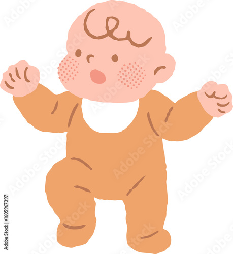 Illustration of Baby Standing