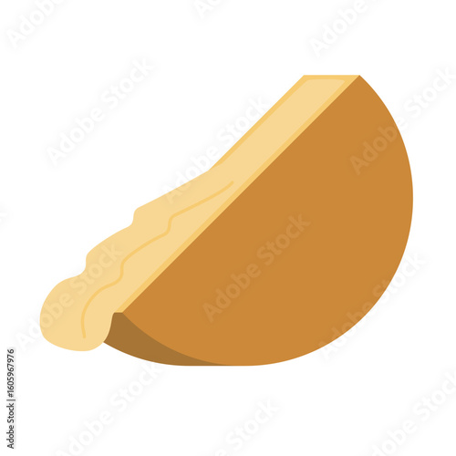 ラクレットチーズのシンプルなイラスト