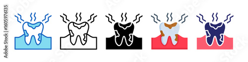 Bad Smell Multiple Style Icon Set Collection.  