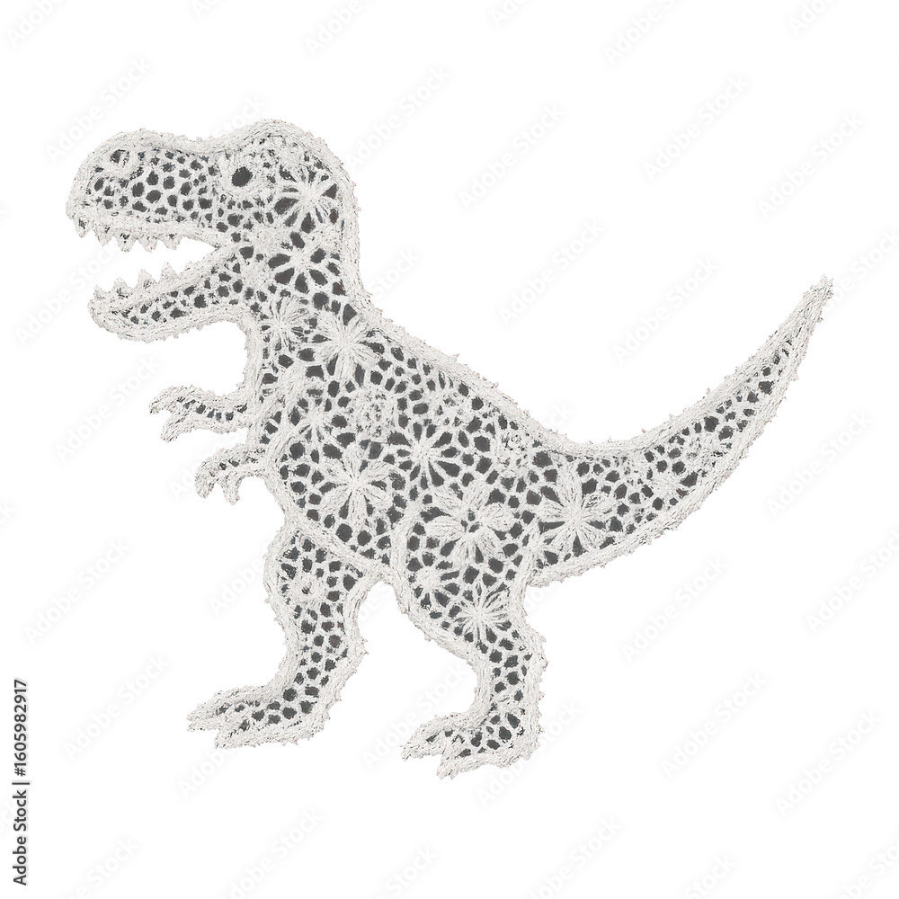Fototapeta premium PNG Lace dinosaur silhouette design