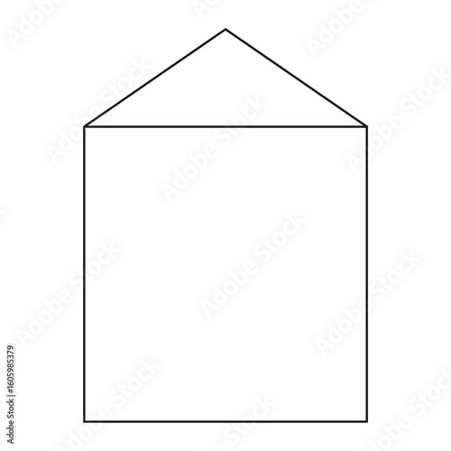 三角柱の図形のベクターイラスト