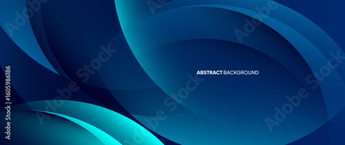 Blue abstract background with subtle color gradations and shaded curved lines. A neatly arranged wave-like pattern.	
