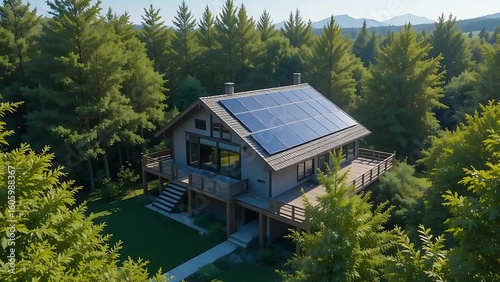 Solar panels on a roof