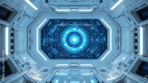 Blue futuristic board