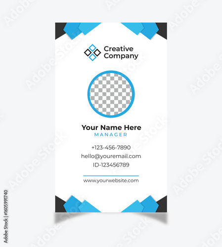 Creative id card design template | Premium Vector