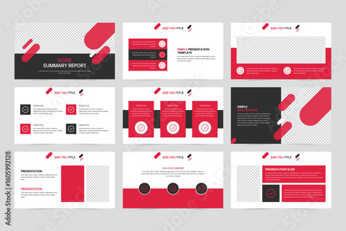 Corporate template presentation design and page layout