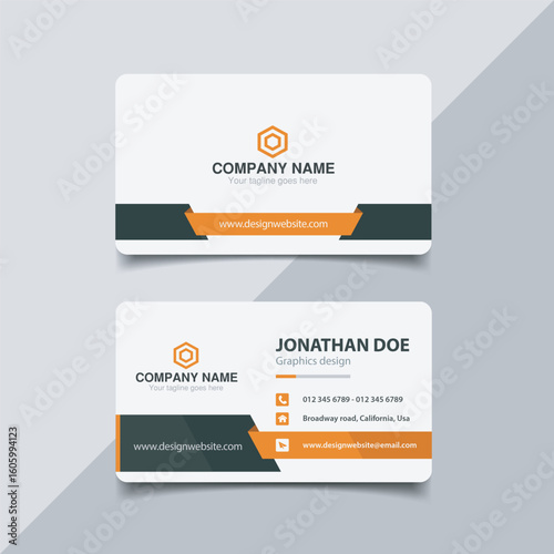Vector corporate business card template | Premium Vector