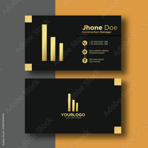 Modern Minimal Green Business Card