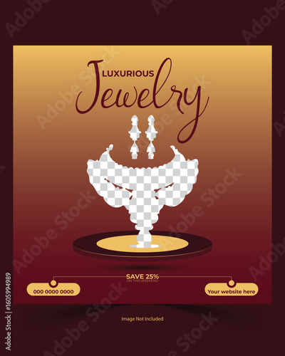 Jewelry social media post design 40986635 Vector Art