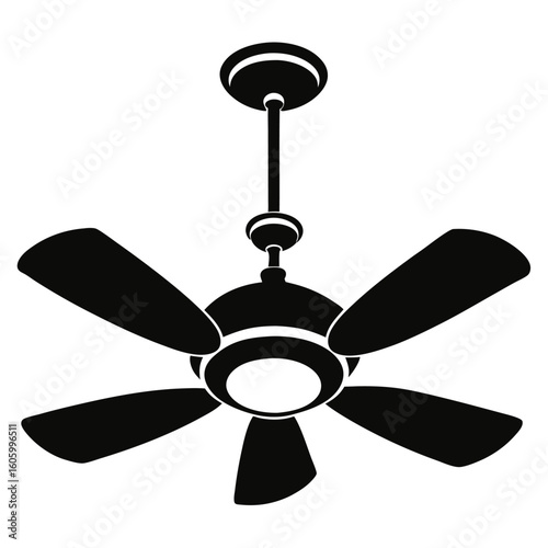 silhouette of a fan