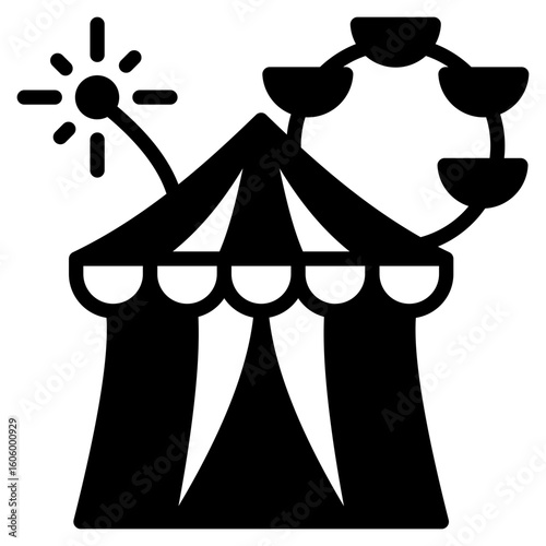 Night Fair outline mixed icon