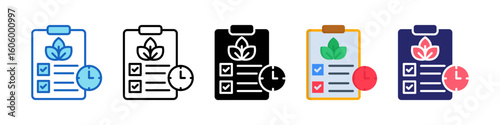 Environmental Planning Multiple Style Icon Set Collection.  