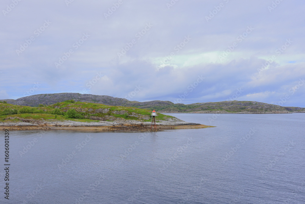 Obraz premium Scenic view at Bodo Ferryport in the north part of Norway