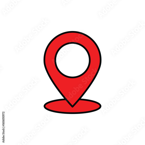 Map pin icon set, pin location icon vector illustration