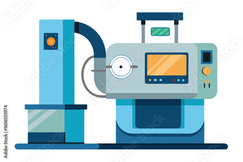 Industrial Machinery Illustration A Complex System with Modern Design Aesthetics