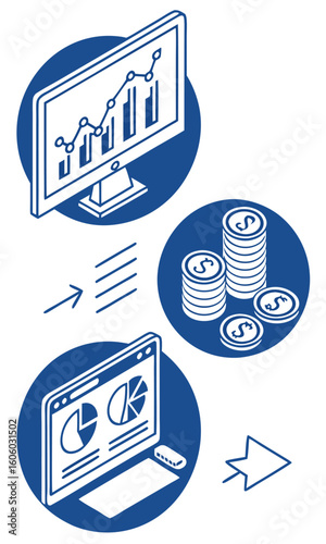 Financial success business graphics