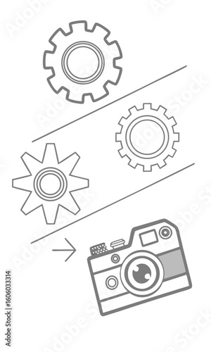 Gear camera design illustration
