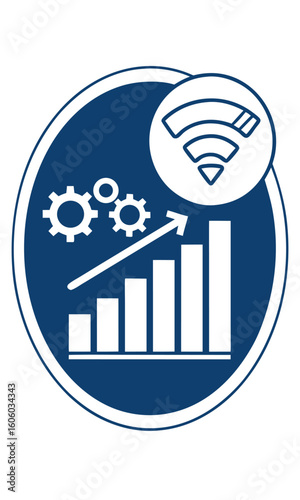 Growth process and technology icon