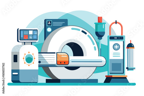 Medical Imaging Device Vector Illustration for Healthcare and Diagnostic Purposes